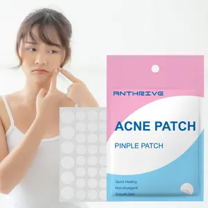 Anthrive Vente en gros Différentes tailles cercle 12 18 20 24 30 36 points Patch hydrocolloïde pour acné Patch pour boutons d'acné pour les soins de la peau