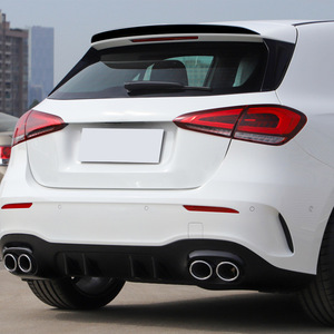 Mercedes-Benz A-Class W177 Rear <b>Trunk</b> Spoiler Piano <b>Black</b> Carbon Fiber Texture ABS Ducktail Roof Lip 2018+ - Product Image 3