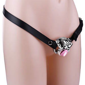 Yeni stil düz Chastity kafes erkek görünmez paslanmaz çelik bekaret kemeri cihazı düz horoz kafes - Product Image 3