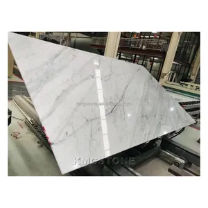 Hiện Đại Trắng Carrara đá cẩm thạch Countertop Onyx & Calcite đá tự nhiên antiqued mài dũa bề mặt nhà bếp biệt thự sàn lớn slab định dạng