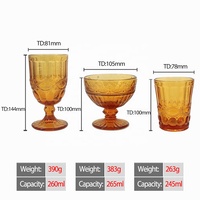 LANGXU 7oz 8oz 10oz verre gobelet et coupe à vin ambre vintage luxe cristal design populaire verre à vin ensemble