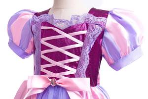 Costume d'anniversaire MS Sofia, robe de princesse de film et de télévision pour enfants, manches bouffantes, Halloween, Noël, soirée, Rapunzel - Product Image 4