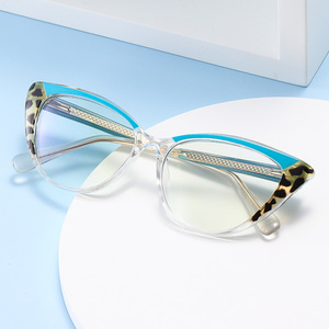 Nueva montura óptica fotocromática Cat Eye para mujer, montura completa con lentes de PC, protección UV400, monturas de gafas a la moda. - Product Image 1