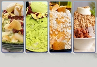 Commerciële Geautomatiseerde Tafelblad Sneeuwvlok Machine 4 Smaken Yoghurt Softijs Machine