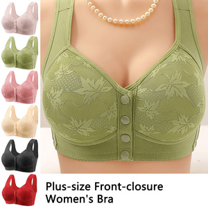 <span class=keywords><strong>Reggiseno</strong></span> Estivo da Donna Senza Ferretto, Stile <span class=keywords><strong>Canotta</strong></span>, Stampa Fantasia, Spalline Larghe, Chiusura Frontale, Traspirante, Taglie Forti, Nuovo Stile, Disponibile all'Ingrosso - Product Image 1