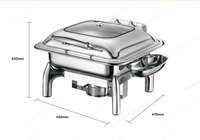 Offre Spéciale 304 Réchaud hydraulique en acier inoxydable 9L Équipement de buffet de restauration avec flamme réglable et conservation de la chaleur