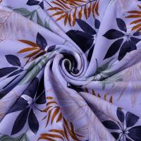 Tissu en Soie de Lait Tricoté en Trame Spandex/Polyester Imprimé Floral Extensible Respirant Anti-Plis Léger pour Canapé – Vente Directe Usine