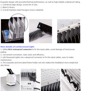 Station-service industrielle extérieure 150W LED Auvent Lumière Module LED antirouille <span class=keywords><strong>Lampe</strong></span> d'auvent encastrée <span class=keywords><strong>pour</strong></span> station d'huile - Product Image 5