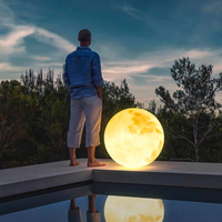 Lampe de table à boule LED DMX de 300 mm, forme ronde, lustre à boule, décorations de Noël, lumières de Noël intelligentes