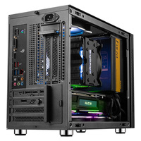 ITX — boîtier pour ordinateur de bureau gamer, Mini tour de pc pour mini-itx, panneau latéral plat, coque en métal, pour carte mère micro-atx, à monter soi-même