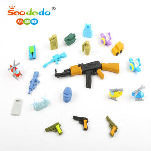 Soododo venta al por mayor promocional borrador logotipo personalizado rompecabezas 3D Jumbo pistola en forma <span class=keywords><strong>de</strong></span> lápiz borrador - Product Image 1