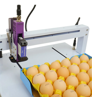 Codeur jet d'encre à plateau automatique : Imprime date, QR, logo sur œufs, gelée, bonbons, marqueur transversal de bureau pour l'agroalimentaire, les fermes et les petites ateliers