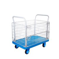 Chariot de transport Uni-Silent 300 kg pour voiturette de golf, chariot à main à quatre roues, 900x600 mm, avec grille métallique améliorée PLA300-AM1