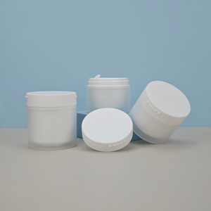 Factory Hot Selling White <b>Plastic</b> <b>Jar</b> 100g Round Lip Scrub <b>Jar</b> for Lotion Cream With Screen Printing - Product Image 5