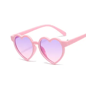 Gafas de estilo coreano 2024, gafas de sol con corazón de amor, antiradiación y protección, gafas de sol de estilo moderno