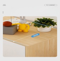 Meuble TV et Table Basse en Bois Style Nordique Moderne, Ajustable, Minimaliste, Grand Rangement pour Salons, Chambres et Hôtels
