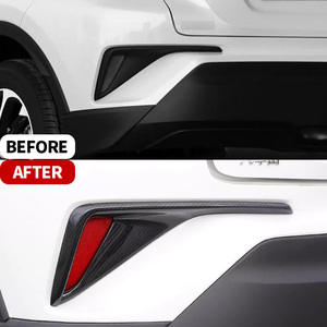 Ô tô <span class=keywords><strong>ABS</strong></span> bên ngoài phong cách thích hợp cho TOYOTA 2018c-hr sợi carbon Chrome mạ sương mù phía sau chụp đèn - Product Image 3
