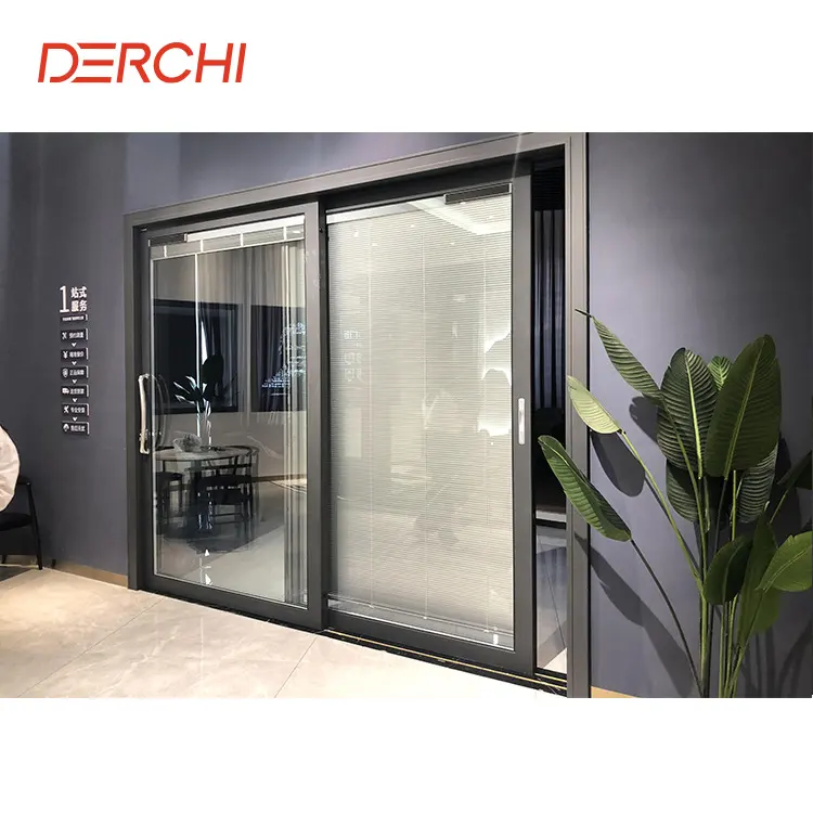 DERCHI вилла дом термальный клюв большие панели двойной глазурованный алюминиевый лифт и скользящая дверь