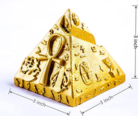 Sculpture miniature de pyramide égyptienne en résine, statue artistique faite à la main