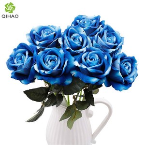 Rosas Artificiales de Terciopelo QIHAO Rojas, 6 Piezas, Alta Simulación, Decoración para Bodas y Hogar - Product Image 5