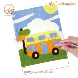 <span class=keywords><strong>Montessori</strong></span>-<span class=keywords><strong>Kit</strong></span> d'artisanat unisexe pour enfant, point de croix, aiguille, broderie, laine, <span class=keywords><strong>peinture</strong></span>, 5-7 ans - Product Image 2