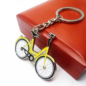 定制形状3D金属自行车钥匙扣奖牌钥匙扣广告礼品商务促销礼品和婚礼