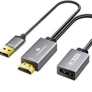 Adaptateur <span class=keywords><strong>HDMI</strong></span> vers <span class=keywords><strong>DisplayPort</strong></span> SYONG actif 4K 60Hz, convertisseur mâle vers femelle avec circuit intégré pour PS4, PS5, Raspberry Pi, Xbox One, PC, ordinateur portable - Product Image 1