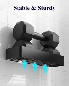 Paquete de 2 estantes organizadores de metal impermeables y adhesivos para ducha, montados en la pared, resistentes al óxido, <span class=keywords><strong>sin</strong></span> necesidad de taladrar. - Product Image 4