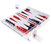 Backgamon acrylique luxe Lucite Backgammon acrylique jeu ensemble produit