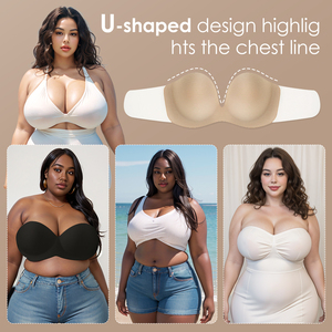 <span class=keywords><strong>Sujetador</strong></span> sin tirantes adhesivo lateral cómodo para Bustos grandes Tallas grandes Soporte <span class=keywords><strong>invisible</strong></span> sexy con diseño antideslizante - Product Image 2