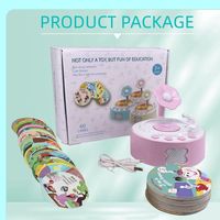 Livre Reli Carte Cadeau Lecteur CD Enfants Bearbrick Boîte à Sons Artisanat Artistique Boombox 3 Livres Éducatifs Venezuela Jouets en Liège Jouet Platine Vinyle pour Enfants