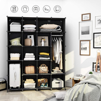 Qiak personnalisable, amovible, assemblage, Cube suspendu en plastique, Portable pour placard, organisateur de garde-robe