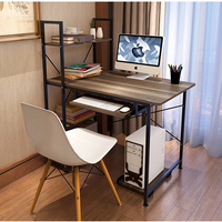 Bureau d'ordinateur en métal, 10 pouces, avec étagère, Table de travail