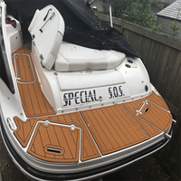Tapis de pont en mousse EVA imitation teck pour plateforme de bain et cockpit de bateau Rinker 232 (2005), style SeaDek MarineMat Gatorstep, auto-adhésif