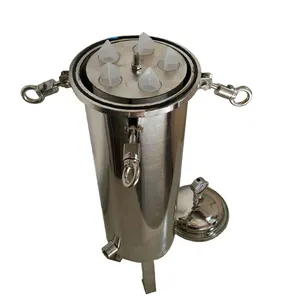 Stainless Steel 304 20 Inch Candle Hydraulic Pool Cartridge Single Bag Water Filter Bag Cartridge Housing