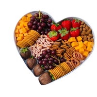 Boîte en forme de cœur pour chocolats gourmands de la Saint-Valentin, rouge, deux pièces, avec ruban, boîtes à bonbons de luxe pour cadeau
