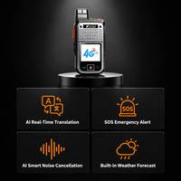 Radio PTT XUNLIBAO 4G LTE PoC avec traduction IA bidirectionnelle, GPS, SOS, multifonction, réseau mondial, carte SIM, talkie-walkie W500