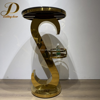 Ensemble de chaises et table ronde en métal doré en forme de S JINDA, mobilier de réception de mariage de luxe pour la décoration d'événements et de banquets