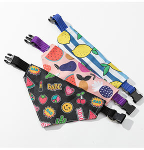 Venta al por mayor Logotipo de impresión personalizada mascota ajustable mascota perro cachorro gato cuello bufanda Bandana Collar pañuelo - Product Image 1