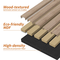 Panneaux acoustiques fluorescents 3D en MDF vert, imperméables, ignifuges et insonorisants, panneaux muraux rainurés pour villas modernes, chambres, gymnases et hôtels