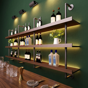 Porte-vin moderne en bois de Jatoba avec éclairage LED - Écologique, fait main, durable, 40x30x15 cm - Vente en gros depuis l'Inde - Product Image 3