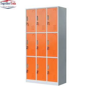 Casier de rangement personnel sécurisé, efficace, aéré, en métal, multi-compartiments, verrouillable, avec ventilation pour l'école, l'usine, la salle de sport - Product Image 1