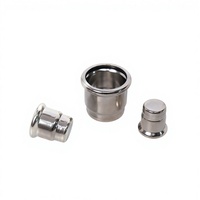 Yijia Raccord rapide à sertir en acier inoxydable 316L de type M, diamètre égal, connexion femelle, tête hexagonale, raccords de tuyauterie