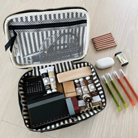 Qetesh Double Face Multi Usage Cas Trousse De Toilette Sac Grande Capacité À La Mode Logo Personnalisé Portable Pratique Cosmétique Sac