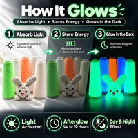 Fil Luminescent pour Tissage, Tricot, Étiquettes, Bordures et Accessoires de Mode, Fil Lumineux Durable, Vente Directe Usine