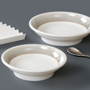 Plato para Sopa de Restaurante Comercial Americano Xiangyuan, Plato para Platos Fríos de Plástico Imitación Porcelana, Plato Hondo Redondo Creativo - Product Image 3