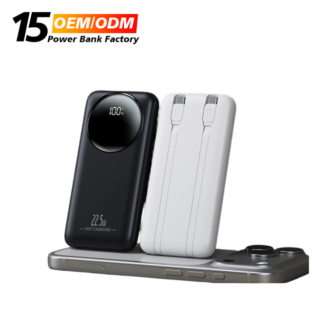OEM/ODM PD22.5w Built-in Cable C-type Interface QC3.0 Super Fast 10000mAh Power Bank with a Capacity of 10000mAh Power Bank