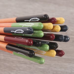 Palillos de saury de cinco colores, palillos de madera estilo hotel, un palillo por persona, estilo japonés puntiagudo para servir en familia - Product Image 3