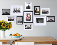Personnalisé 4x6 5x7 8x10 9x12 A4 A3 Noir Table Tenture Murale Pvc Plastique Mdf Bois Massif Photo Cadre pour Décoration Maison