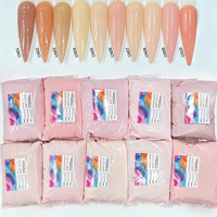 Poudre acrylique pour nail art en vrac, texture beurrée, emballage en gros, couleurs rose et rouge, poudre à ongles pure V Beauty